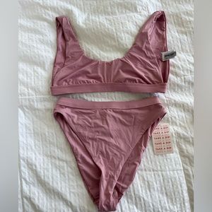 Dippin Daisy pink high waisted bikini size small